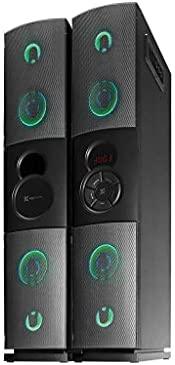 Klipxtreme, Klipxtreme - Bluetooth-Lautsprecher Duet 2 Lautsprecher 2800W Standlautsprecher 4 - 5.25in Subwoofer 4 - 2.5in Hochtöner Wireless Mic Fernbedienung LED Lichter