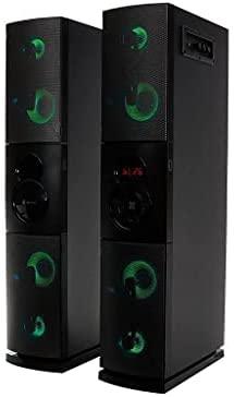 Klipxtreme, Klipxtreme - Bluetooth-Lautsprecher Duet 2 Lautsprecher 2800W Standlautsprecher 4 - 5.25in Subwoofer 4 - 2.5in Hochtöner Wireless Mic Fernbedienung LED Lichter