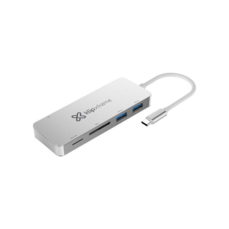 Klipxtreme, Klipxtreme - Hub USB-C 5in 1 2xUSB-A/SD/mSD/USB-C Ladegerät