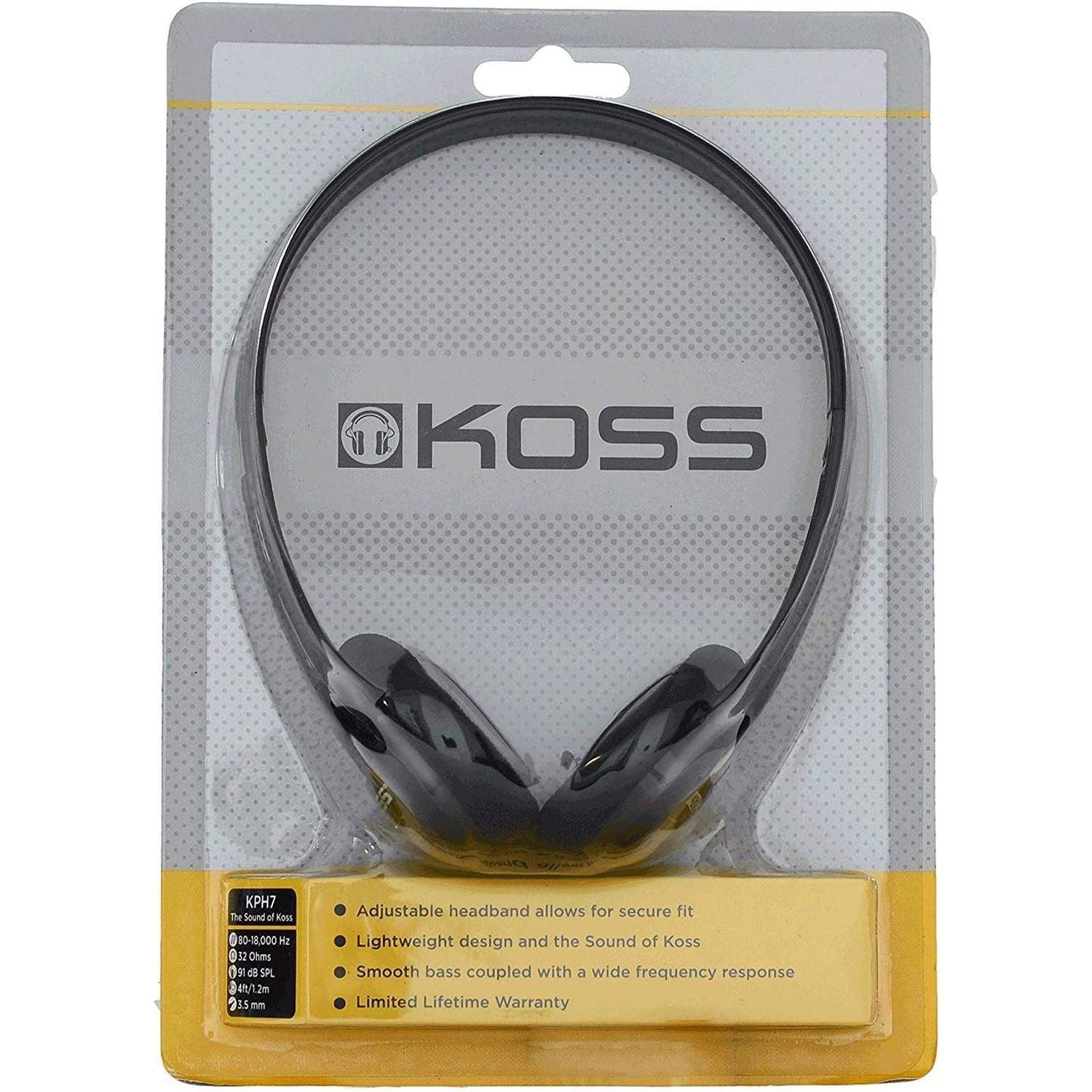 Koss, Koss - Kopfhörer KPH7 Tragbar On Ear Schwarz 3.5mm