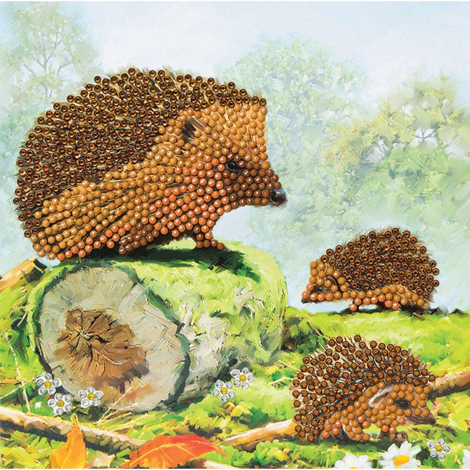 Kristall-Kunst, Kristallkunst - CA-Karte - Glückliche Igel