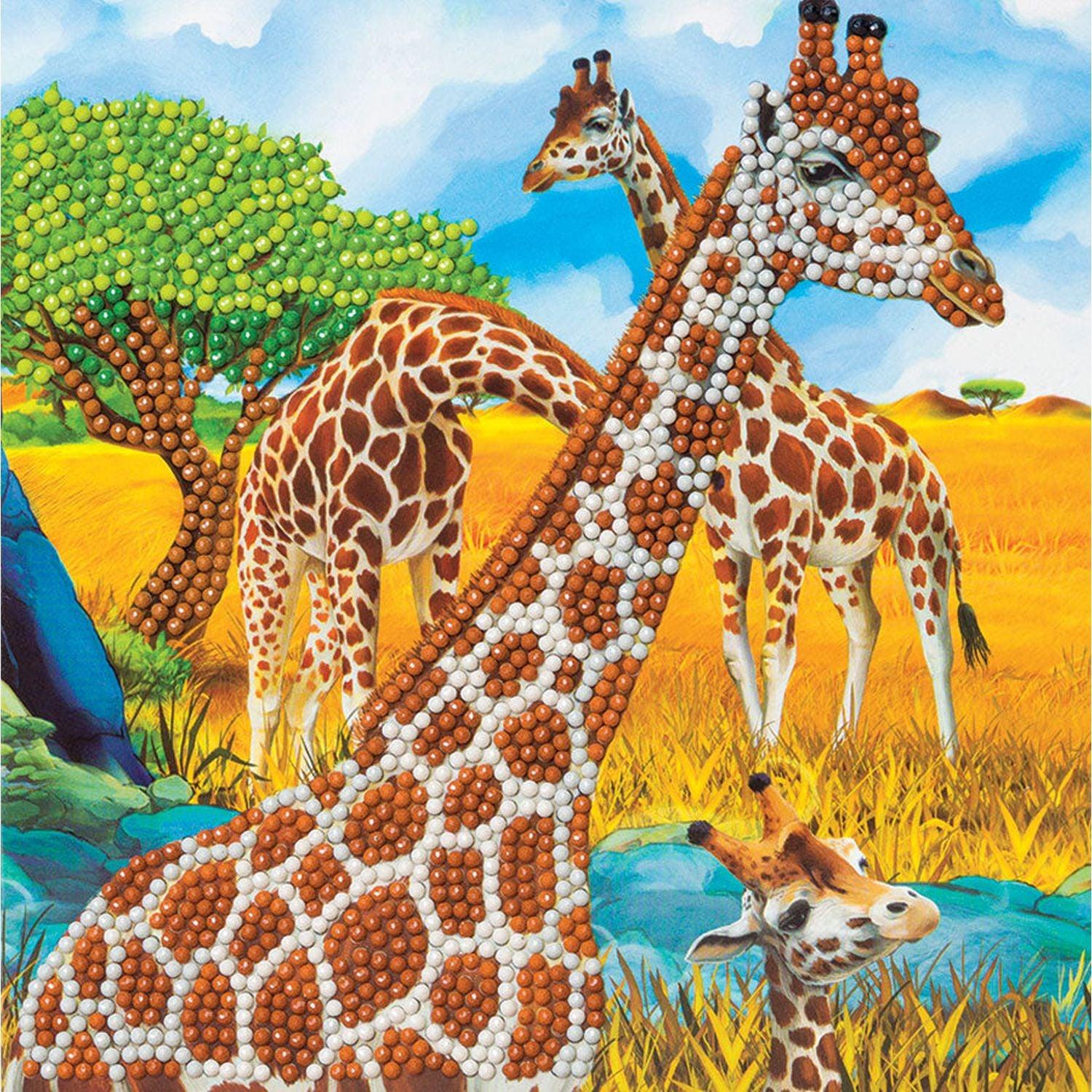 Kristall-Kunst, Kristallkunst - CA-Karte - Sanfte Giraffe