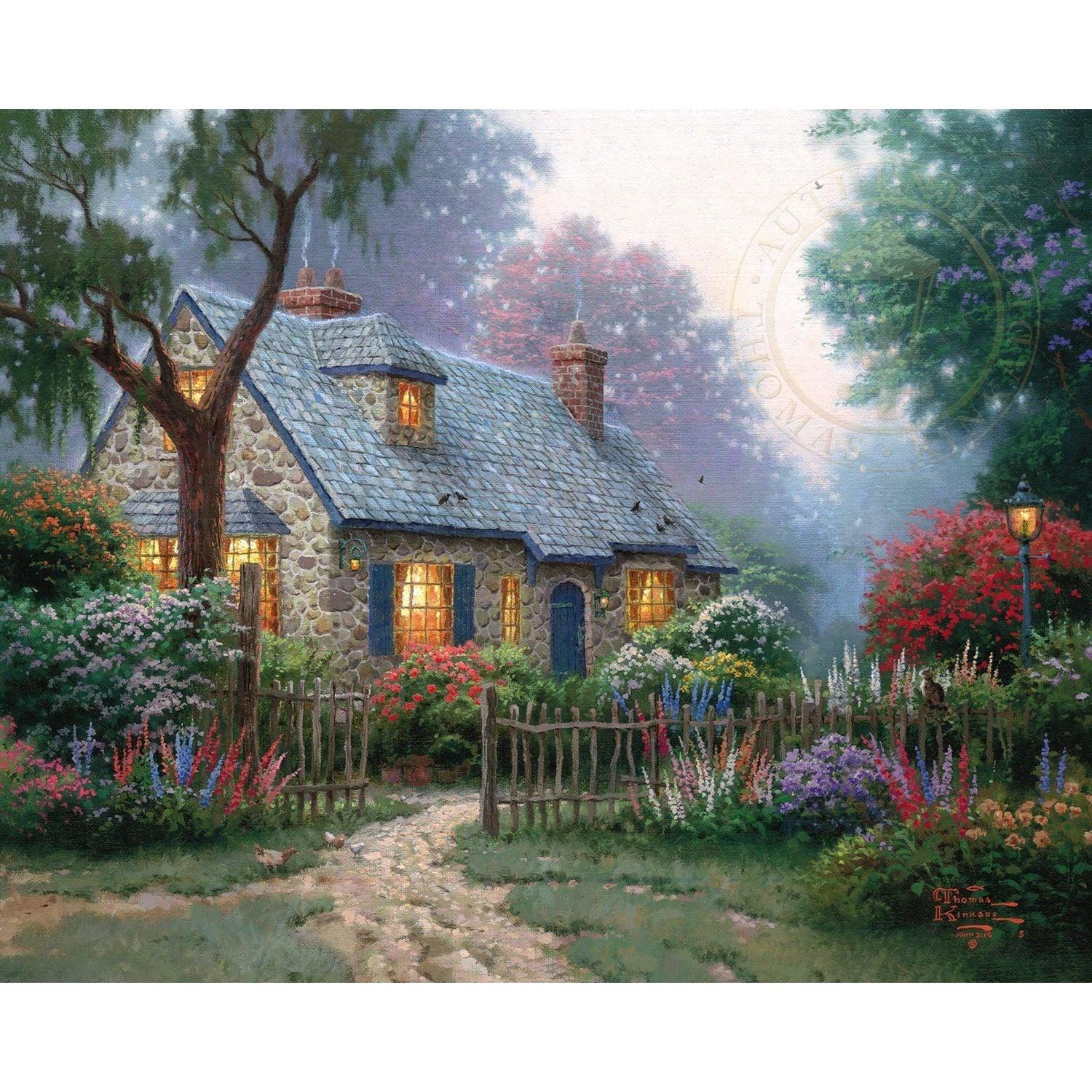 Kristall-Kunst, Kristallkunst - CA PBN (Medium) - Fingerhut Cottage (Kinkade)