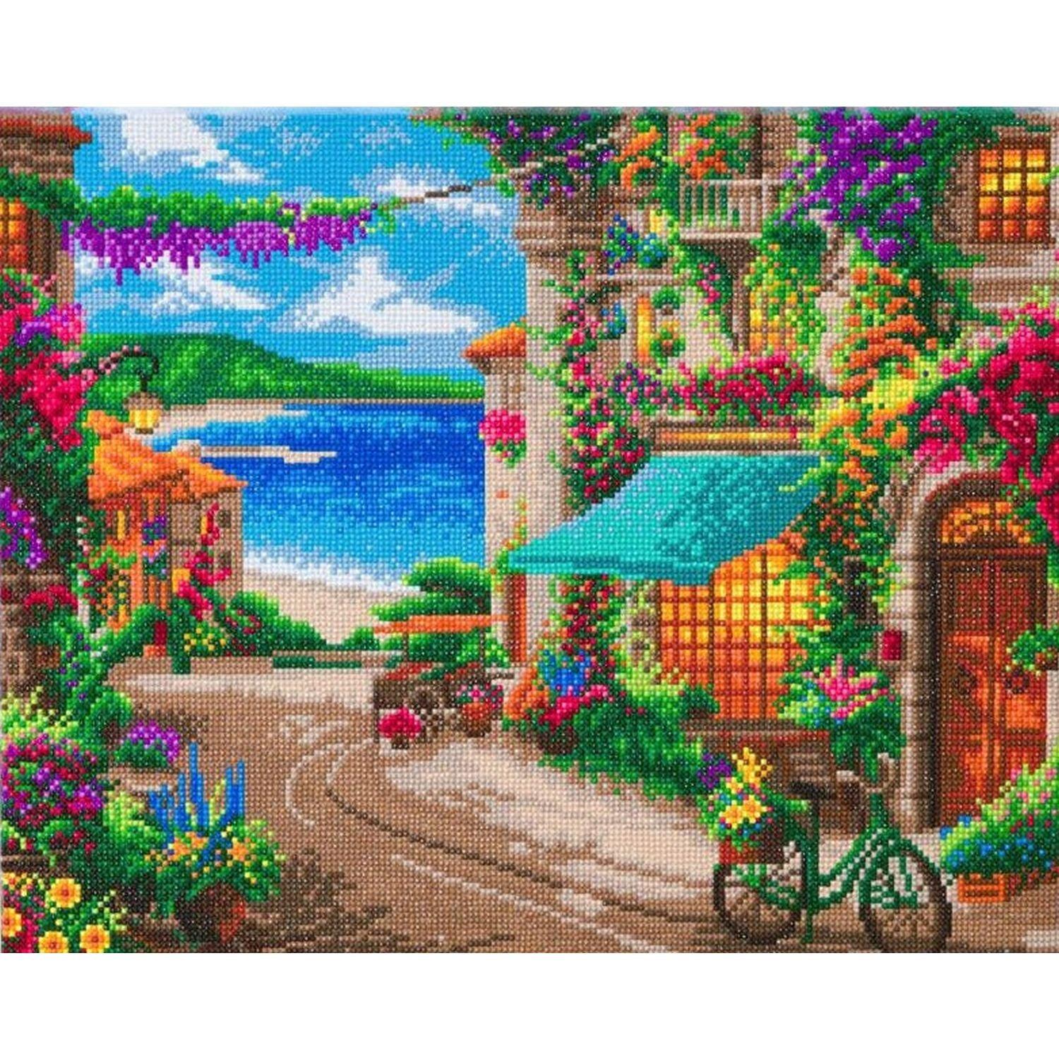 Kristall-Kunst, Kristallkunst - CA PBN (groß) - Italienisches Cafe (Kinkade)