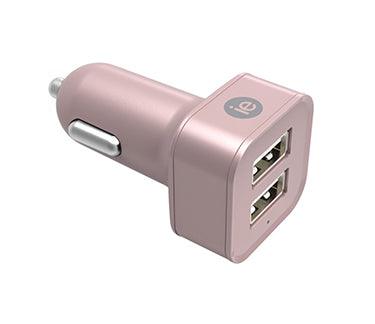 iEssentials, iEssentials - Autoladegerät 2.4amp 2 Port Rose Gold