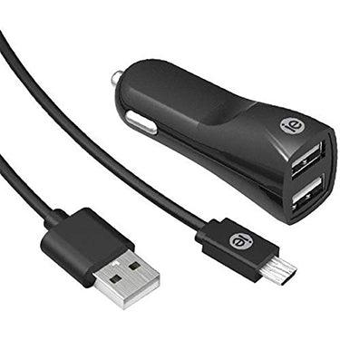 iEssentials, iEssentials - Autoladegerät 2.4amp 2 Port mit Micro Kabel