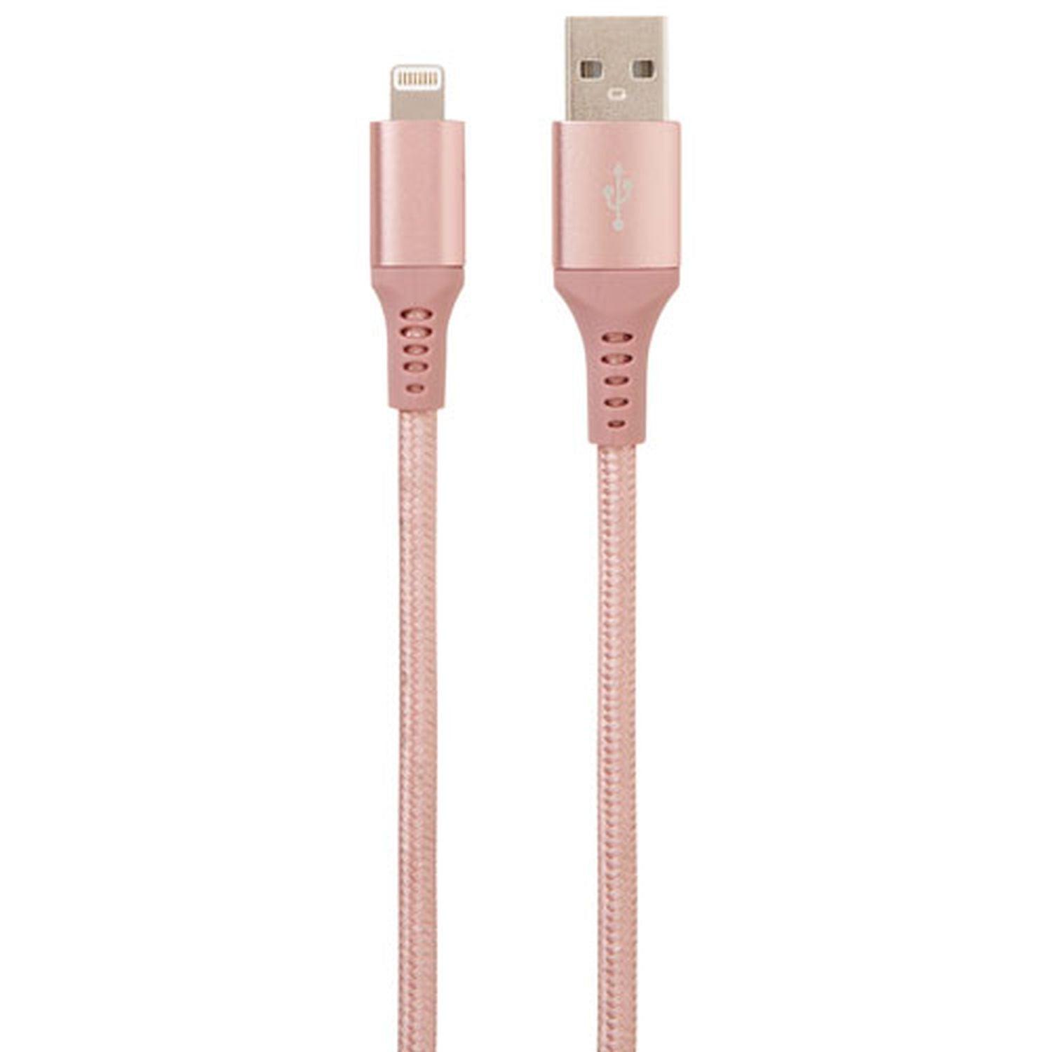 iEssentials, iEssentials - Lade- und Synchronisationskabel Lightning MFI 10ft - Rose Gold