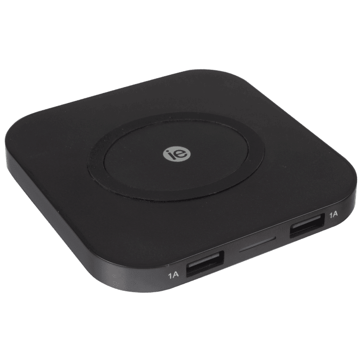 iEssentials, iEssentials - Qi-Ladepad mit 2 USB 5W - Schwarz