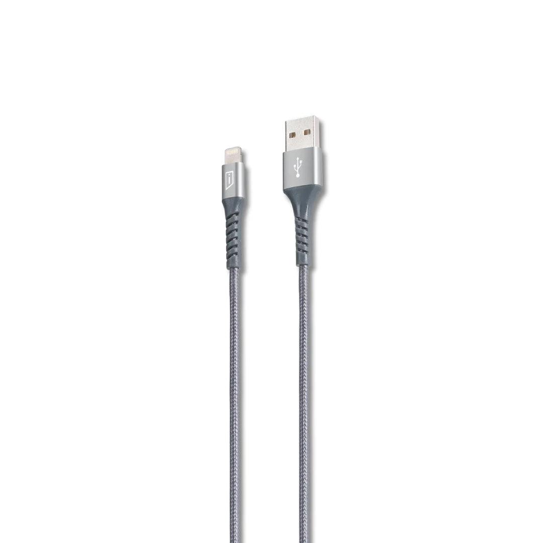 iStore, iStore - Laden & Synchronisieren Lightning auf USB-A 4ft MFI Alloy Aluminum Flex Reinforced Cable - Space Gray (ACC1013CAI)