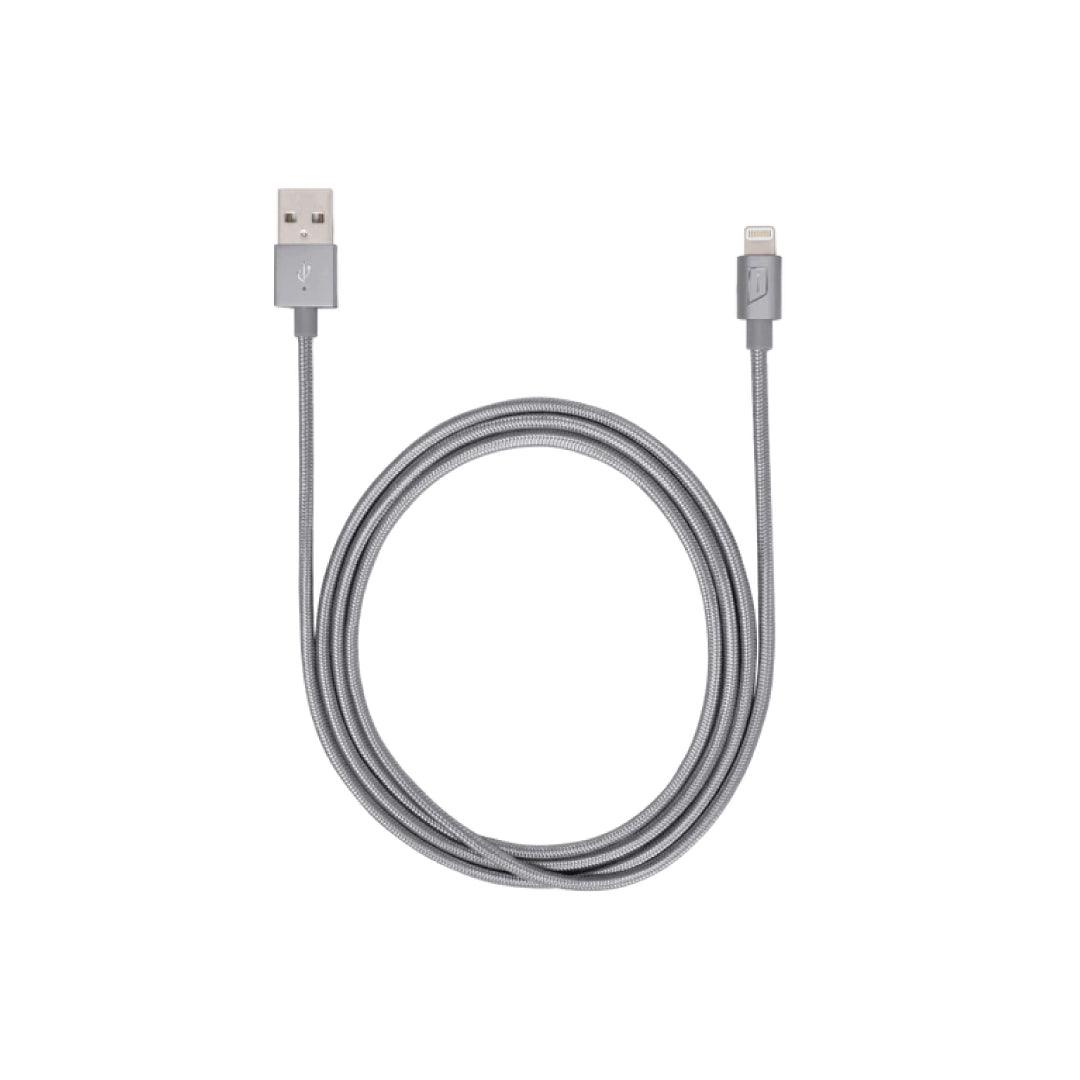 iStore, iStore - Laden & Synchronisieren Lightning zu USB-A 4ft MFI geflochtenes Kabel - Space Grau (ACC994CAI)