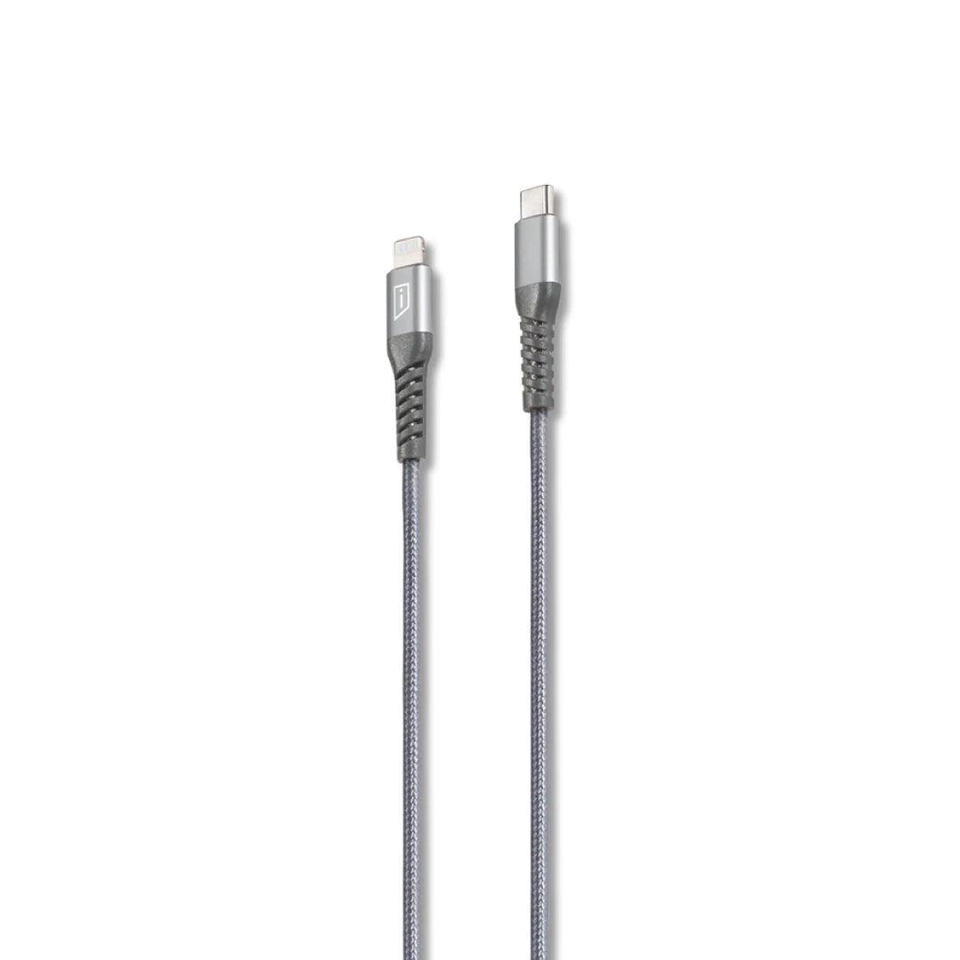 iStore, iStore - Laden & Synchronisieren Lightning zu USB-C 4ft MFI Alloy Aluminium Kabel - Space Grau (ACC1125CAI)