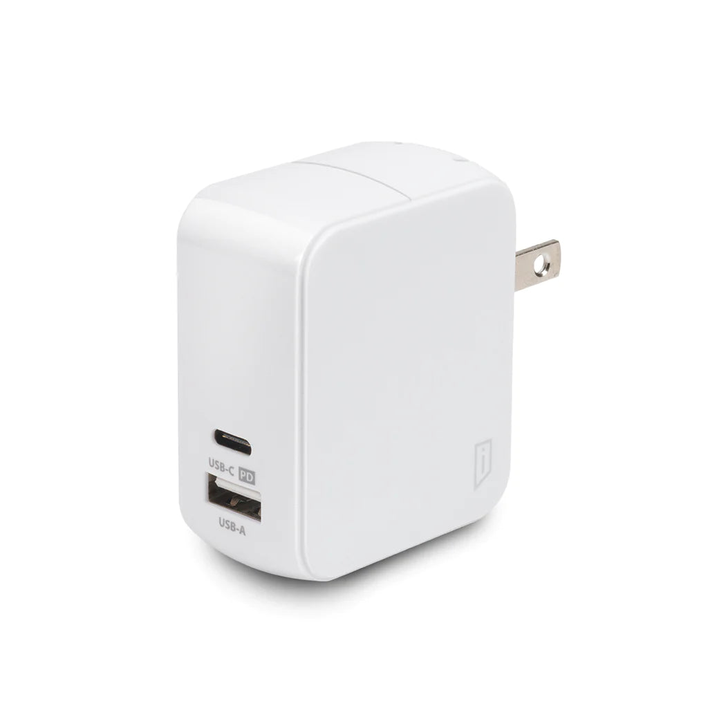 iStore, iStore - Wandladegerät 2 Port USB-A USB-C 30W Power Cube Klappbare Zinken - Weiß (APA759CAI)